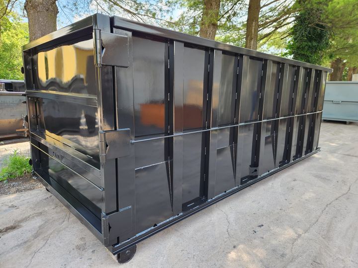 black roll off dumpster container