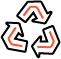 recycling arrows icon